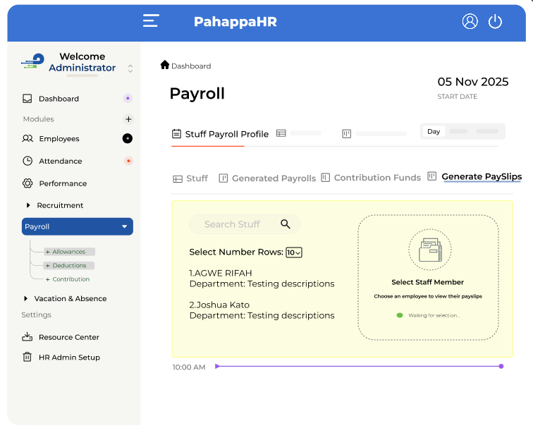PDF Payslips & Employee Self-Service on both mobile and desktop